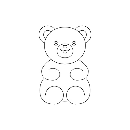 Bear teddy toy icon for baby giftのイラスト素材