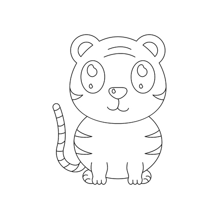 Tiger of toy icon for baby giftのイラスト素材