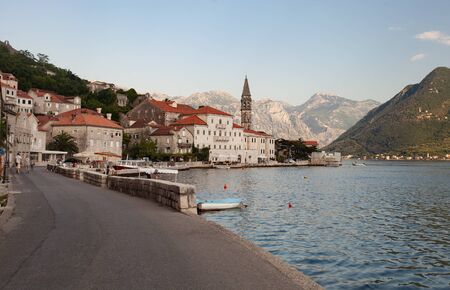 ancient Montenegrian city Perastの写真素材
