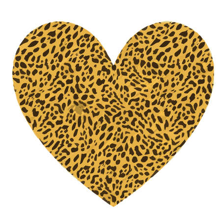 Vector illustration of a heart . A logo design element for a collection of T-shirts.のイラスト素材