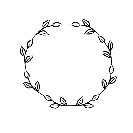 Vector frame. Illustration for invitation cards. Design for congratulations. Wreath for placing an order.のイラスト素材