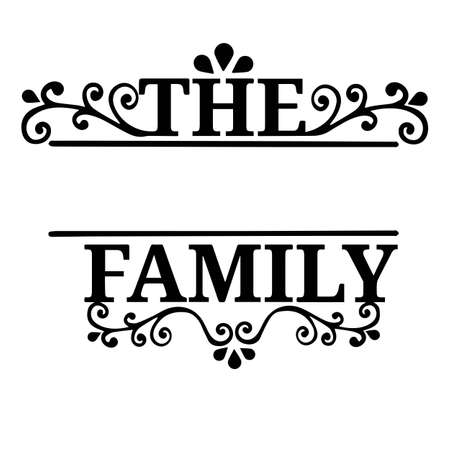 Family Name Monogram Bundle is suitable for t-shirt, laser cutting, sublimation, hobby, cards, invitations, website or crafts projects. Perfect for magazine, news papers, posters, in branding.のイラスト素材