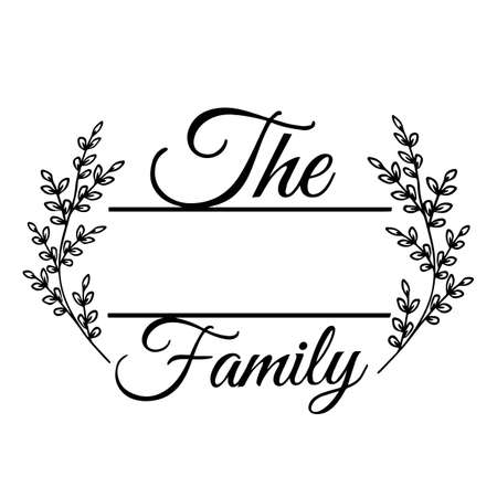 Family Name Monogram Bundle is suitable for t-shirt, laser cutting, sublimation, hobby, cards, invitations, website or crafts projects. Perfect for magazine, news papers, posters, in branding.のイラスト素材