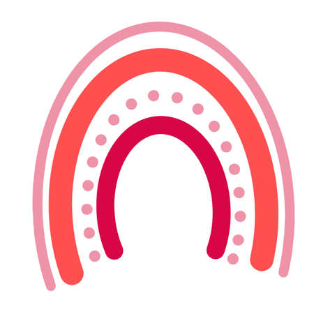 Colored rainbow. Vector illustration. Color drawing. Image for postcard and design.のイラスト素材