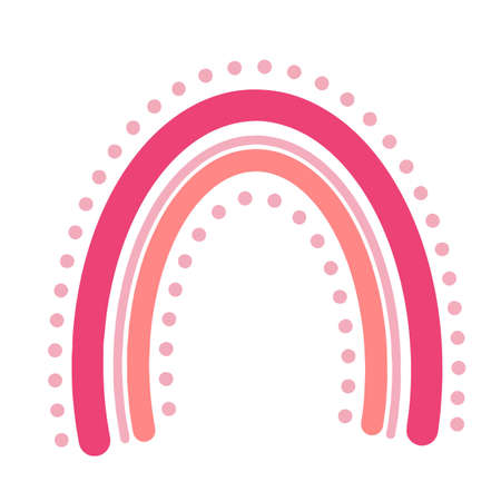 Colored rainbow. Vector illustration. Color drawing. Image for postcard and design.のイラスト素材