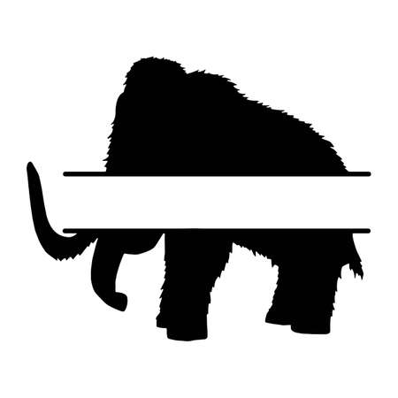 Mamont monogram, Vector, Frame. T-shirt ornament. Template for printing. Illustration for design. Festive drawing for design. Baby illustration.のイラスト素材