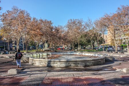 Santiago, Chile - June 23, 2011: Walking way in Santiago Center, Santiago, Chile.のeditorial素材