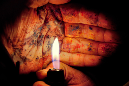 Hand Paintingの写真素材