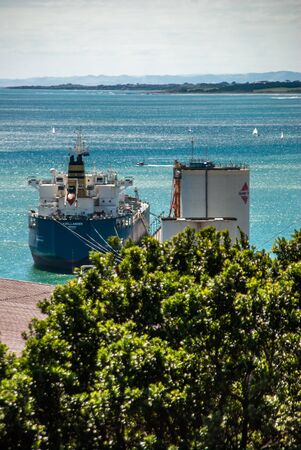 New Plymouth, New Zealand - February 15, 2015: Moored boat in New Plymouth, New Zealand.