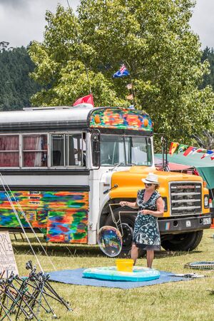 "WHANGAMATA, NEW ZEALAND - 03 JANUARY 2016: The Original Gypsy Fair"のeditorial素材