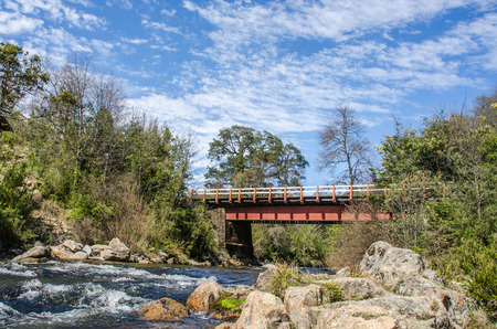 bridge construction over a river