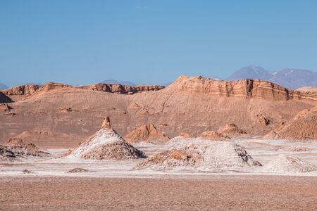 Salt sculptures of Moon Valley in Atacama Desert - Chile, Latin Americaの写真素材