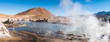Tatio geysers, Atacama desert, Chileのeditorial素材