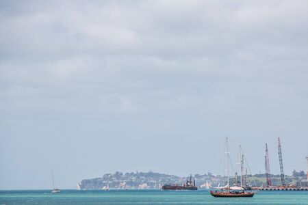 Sail boat in New Zealandの写真素材