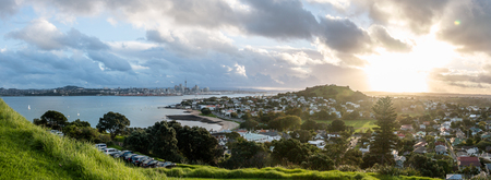 Auckland city view from North Head Devonport, New Zealand.の写真素材