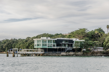 Auckland, New Zealand - May 23, 2017: Auckland's Premier Waterfront Venue, The Wharf.のeditorial素材