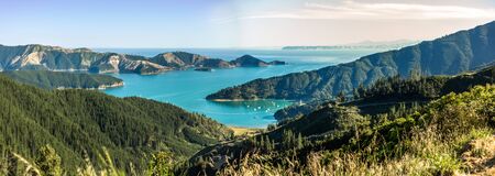Queen Charlotte Sound in New Zealandの写真素材