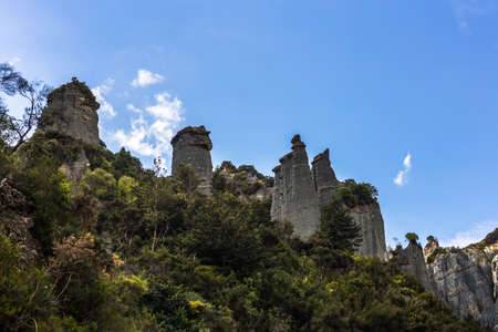 Putangirua Pinnacles, New Zealandの写真素材