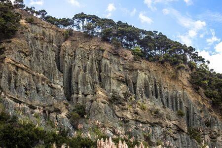 Putangirua Pinnacles, New Zealandの写真素材