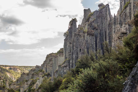 Putangirua Pinnacles, New Zealandの写真素材