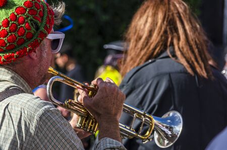 Wellington, New Zealand - March 25, 2018: Fantastic live bands at Cuba Dupa Festival 2018 in Wellington, New Zealand.のeditorial素材