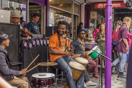 Wellington, New Zealand - March 25, 2018: Fantastic food, drink and live bands at Cuba Dupa Festival 2018 in Wellington, New Zealand.のeditorial素材
