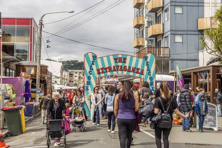 Wellington, New Zealand - March 25, 2018: The Extravaganza Fair at Cuba Dupa Festival 2018 in Wellington, New Zealand.のeditorial素材