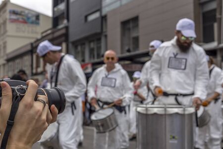 Wellington, New Zealand - March 25, 2018: Fantastic food, drink and live bands at Cuba Dupa Festival 2018 in Wellington, New Zealand.のeditorial素材