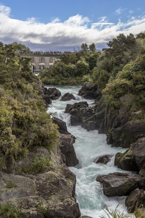 Aratiatia Dam on the Waikato River, New Zealandの写真素材