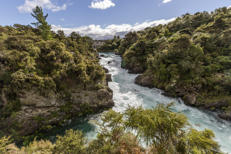 Aratiatia Dam on the Waikato River, New Zealandの写真素材