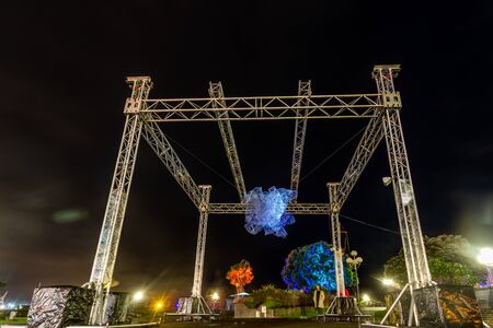 Wellington, New Zealand - May 23, 2018: Brilliant lights displays at Lux, a public festival of light...