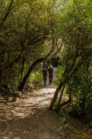 Taupo, New Zealand - March 31, 2018: Tourists leaving Aratiatia Dam in Taupo, New Zealandのeditorial素材