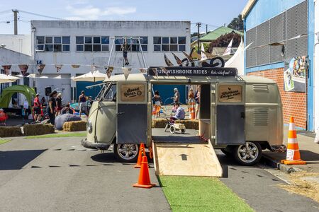 Wellington, New Zealand - March 04, 2018: Kids play area at the lively Newtown Festival. A variety of musical talent, wild flavours and home-crafted goods.のeditorial素材