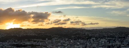 Wellington, New Zealand - November 11, 2017: Sunset over Wellington, New Zealandのeditorial素材