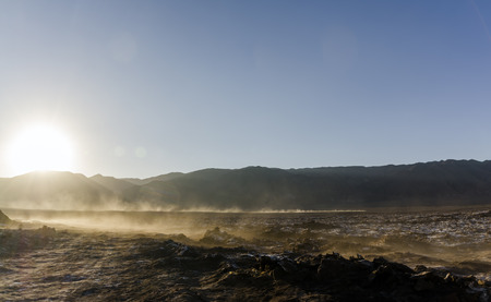 Hidden lagoons of Baltinache, Atacama Desert, Chileの写真素材