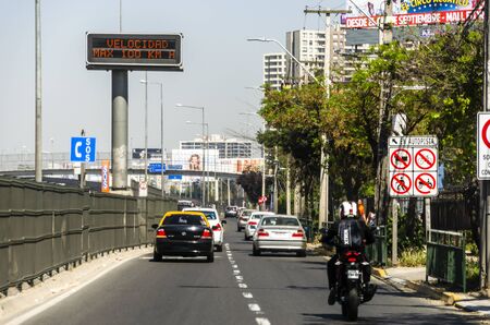 Santiago, Chile - September 18, 2016: Motorway in Santiago, Chile