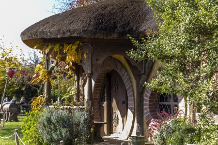 Matamata, New Zealand - June 07, 2017: Hobbiton, a movie set created for the filming of the Lord of...