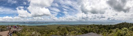 Auckland, New Zealand - December 07, 2015: Top of Rangitoto Island, an iconic landmark of Auckland,...