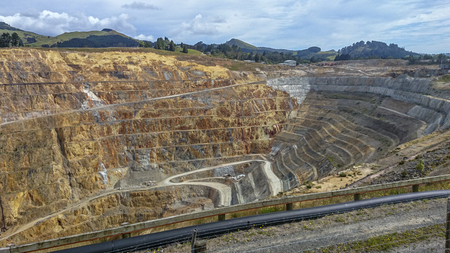 Martha mine, opencast gold mine, Waihi, New Zealand.