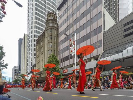 Auckland, New Zealand - November 29, 2015: Auckland Santa Parade, New Zealand.のeditorial素材