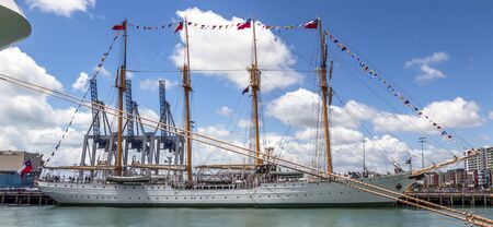 Auckland, New Zealand - November 19, 2016: The Esmeralda at the New Zealand Navyâs 75th Birthday celebrations.のeditorial素材
