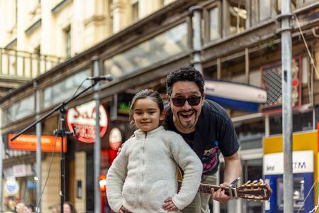 Wellington, New Zealand - November 23, 2018: Wellington's Chilean community protest against the...