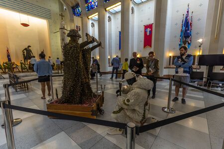 Wellington, New Zealand - November 11, 2018: 100th anniversary of the end of the First World War, commemorated at Pukeahu National War Memorial Park.のeditorial素材