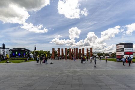 Wellington, New Zealand - November 11, 2018: 100th anniversary of the end of the First World War, commemorated at Pukeahu National War Memorial Park.のeditorial素材
