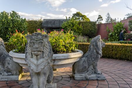 Hamilton, New Zealand - May 14, 2017: People exploring Herb Garden at Hamilton Gardens, New Zealand.のeditorial素材