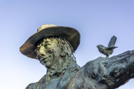 Hamilton, New Zealand - May 14, 2017: Scarecrow Statue at Hamilton Gardens, New Zealand.のeditorial素材