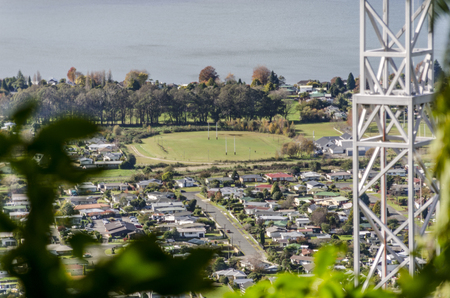 Aerial view of Rotorua, New Zealandの写真素材