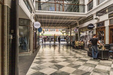 Auckland, New Zealand - January 04, 2019: People at St Kevins Arcade, a very popular tourist...