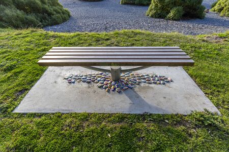 Lower Hutt, New Zealand - September 01, 2018: Beautiful seat on Pencarrow Coast, New Zealand.のeditorial素材