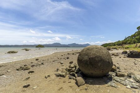 Koutu boulders, New Zealandの写真素材